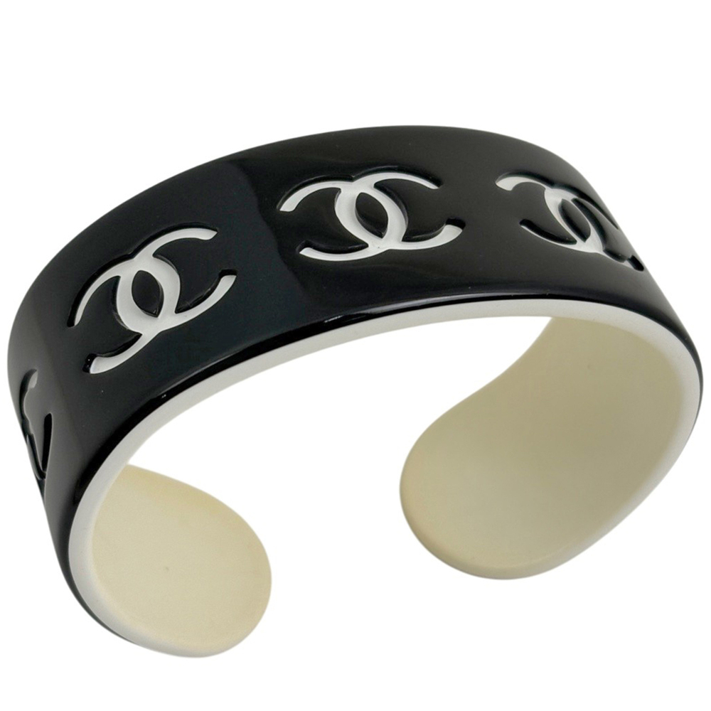 CHANEL Black Logo Bracelet